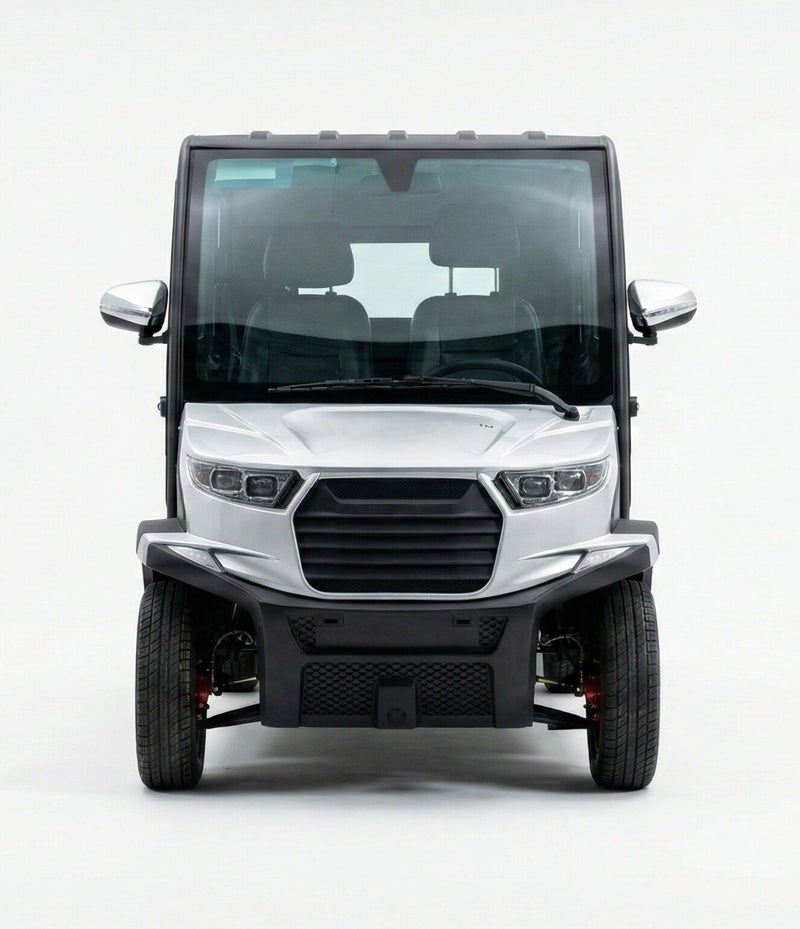 Crown 4 Air-Conditioned 4-Seater Electric Golf Cart with 170Ah AGM  Battery & Standard Tires | LSEV (White) - Image 2